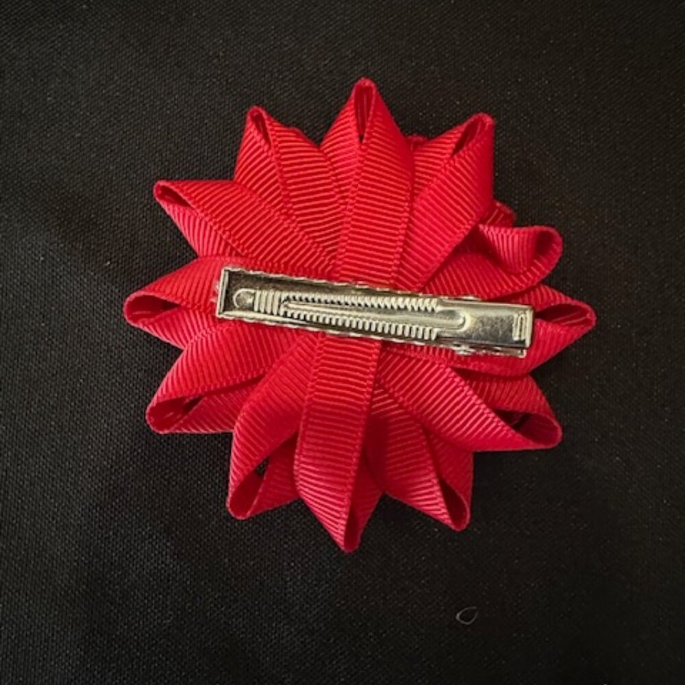 Red "Raphael TMNT" 3" Loopy Twist Bow  5B2525  Handmade NWT Boutique - Picture 2 of 2